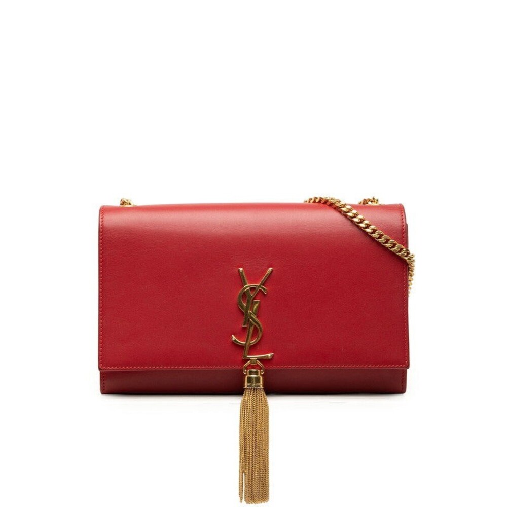 Saint Laurent Kate Tassel Medium Leather Shoulder Bag Red